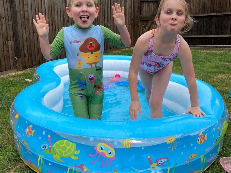 We can’t go to the beach, but a paddling pool is nearly as&nbsp;good